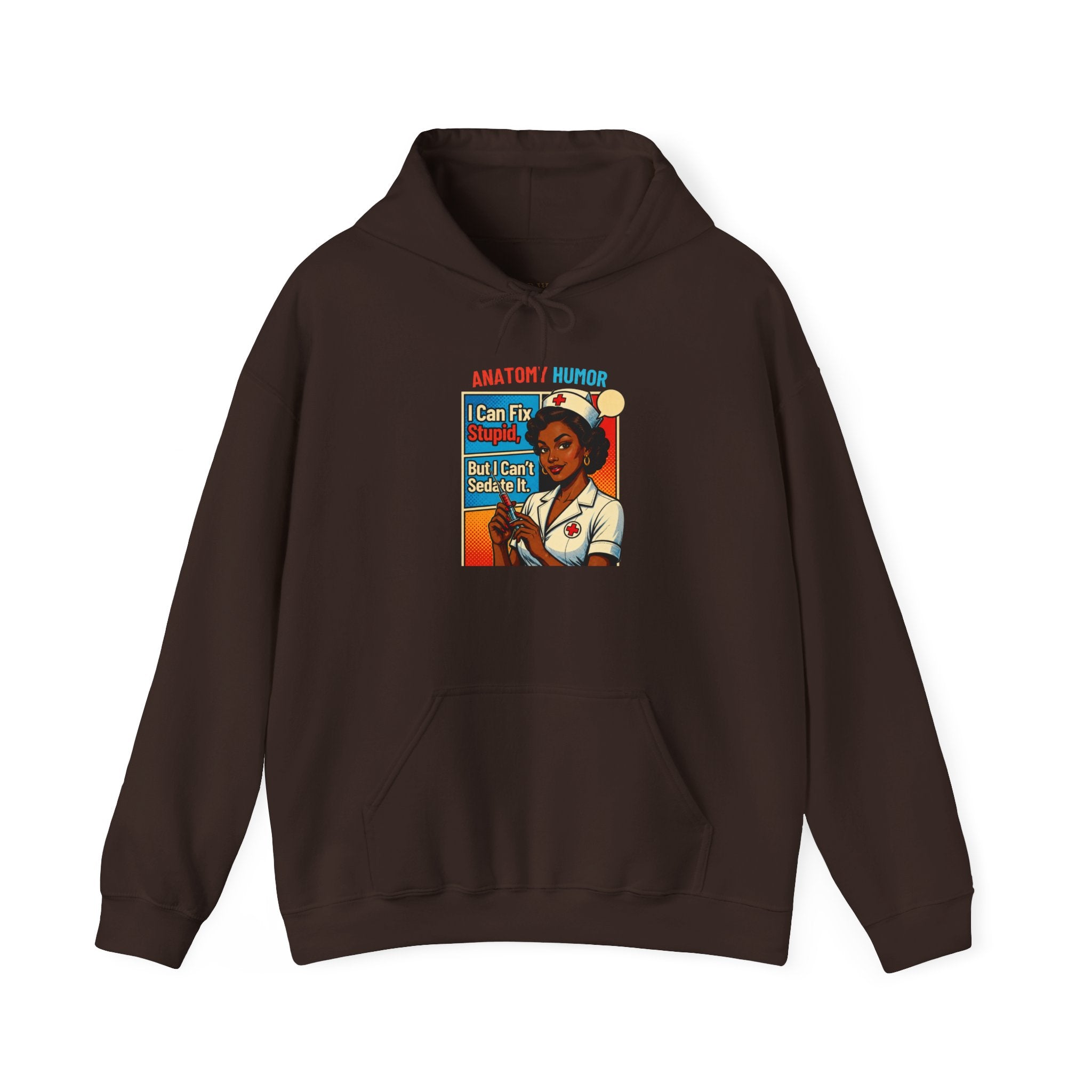 Nurse Humor Hoodie — "I Can Fix Crazy" Retro Medical Crewneck