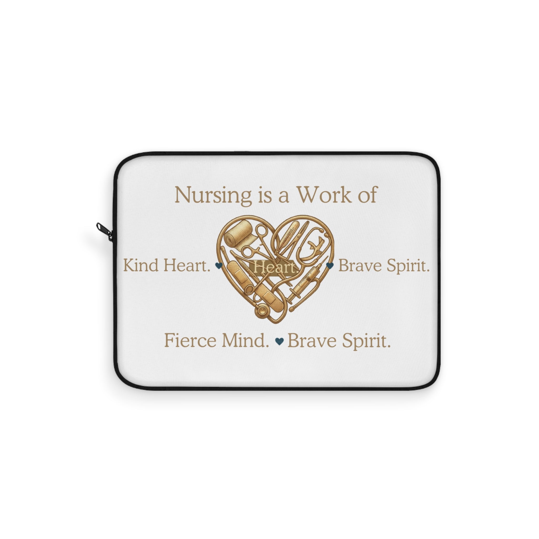 Nursing Is a Work Of Laptop Sleeve — Heart & Stethoscope Tribute for Nurses