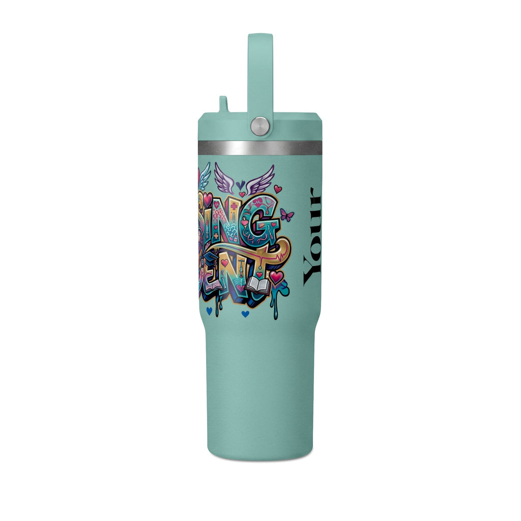Nomad 32oz Tumbler — Colorful Graffiti "Nurse Strong" Insulated Travel Mug