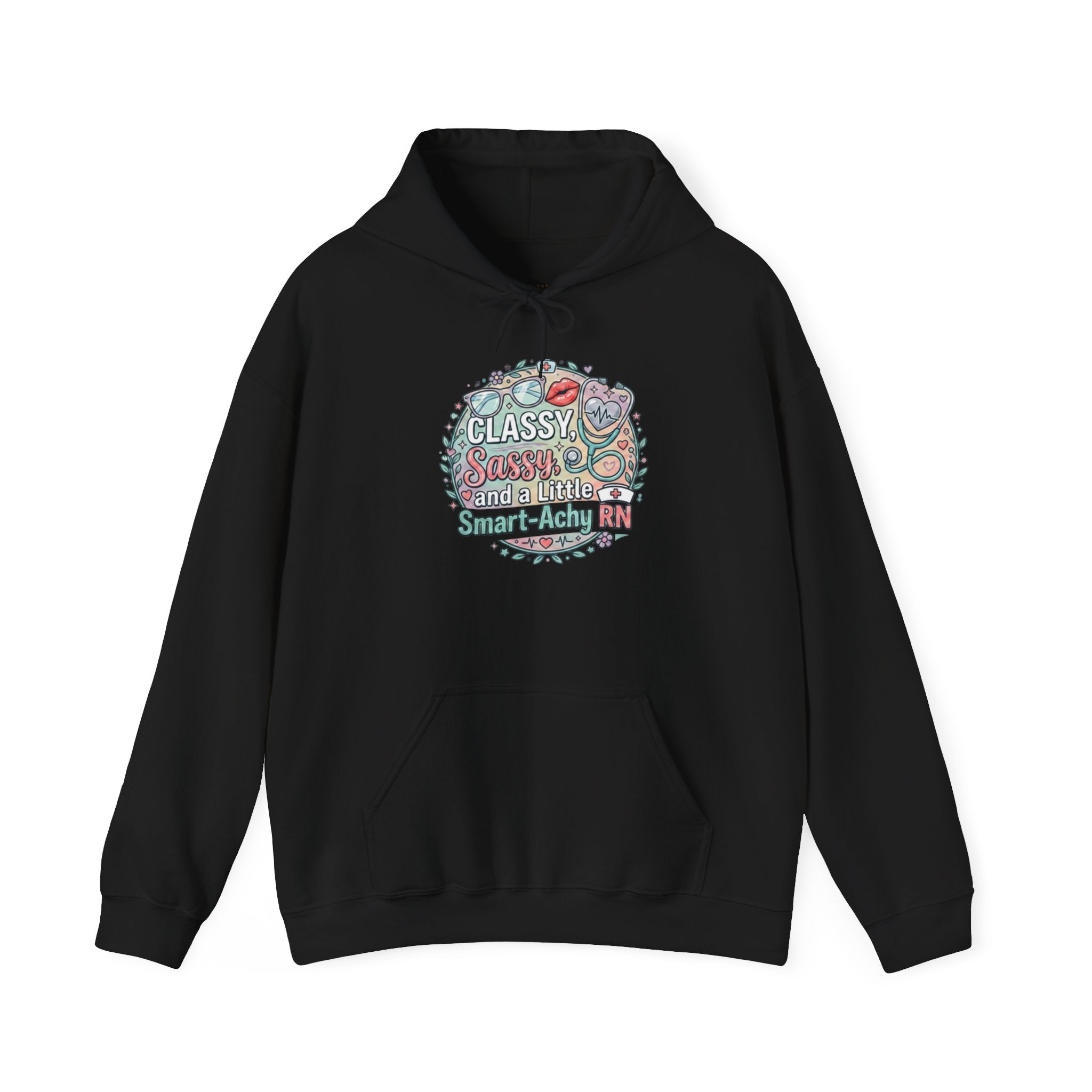 Hoodie — "Classy, Sassy and a Little Badass" Floral Graphic Hoodie