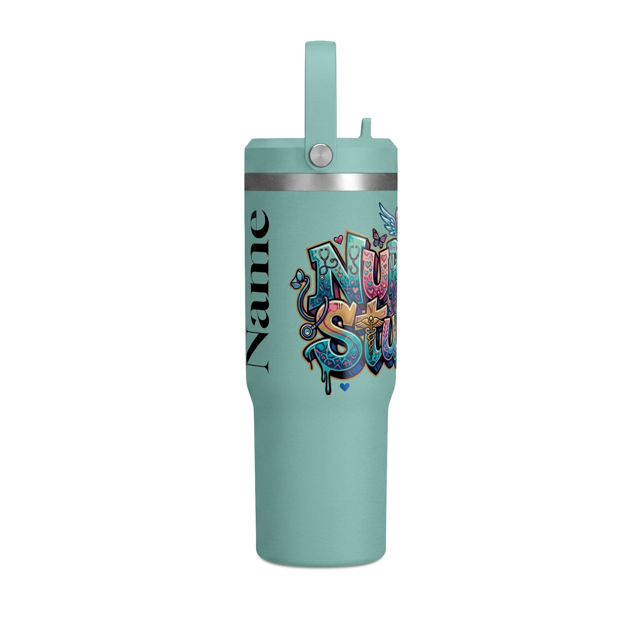 Nomad 32oz Tumbler — Colorful Graffiti "Nurse Strong" Insulated Travel Mug