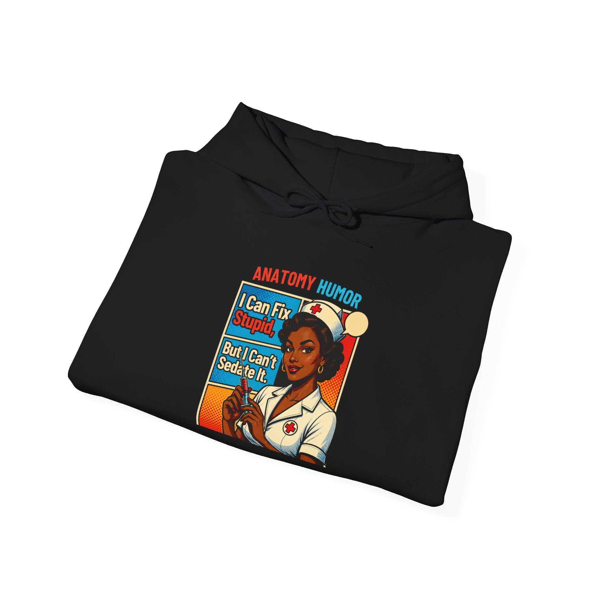 Nurse Humor Hoodie — "I Can Fix Crazy" Retro Medical Crewneck