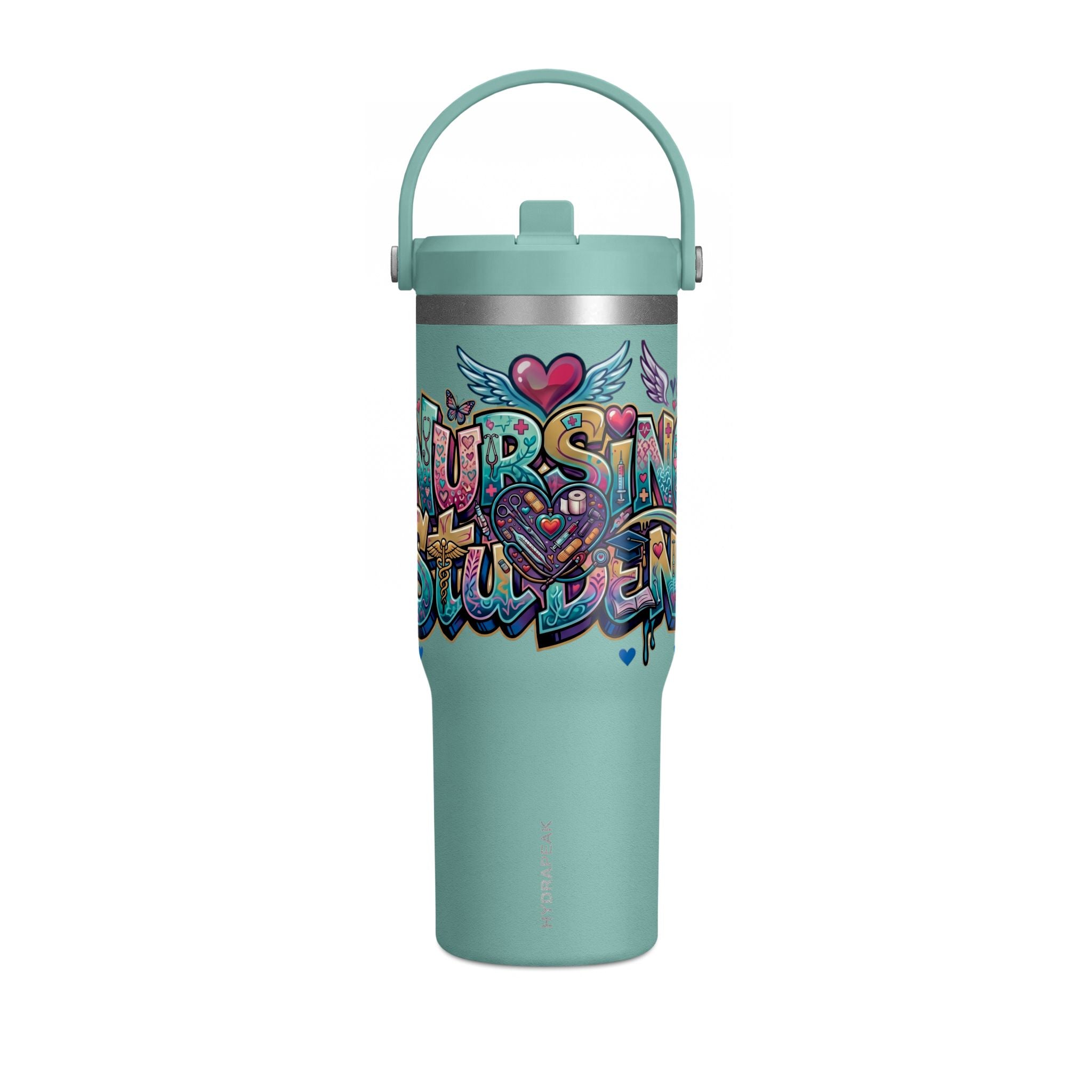 Nomad 32oz Tumbler — Colorful Graffiti "Nurse Strong" Insulated Travel Mug