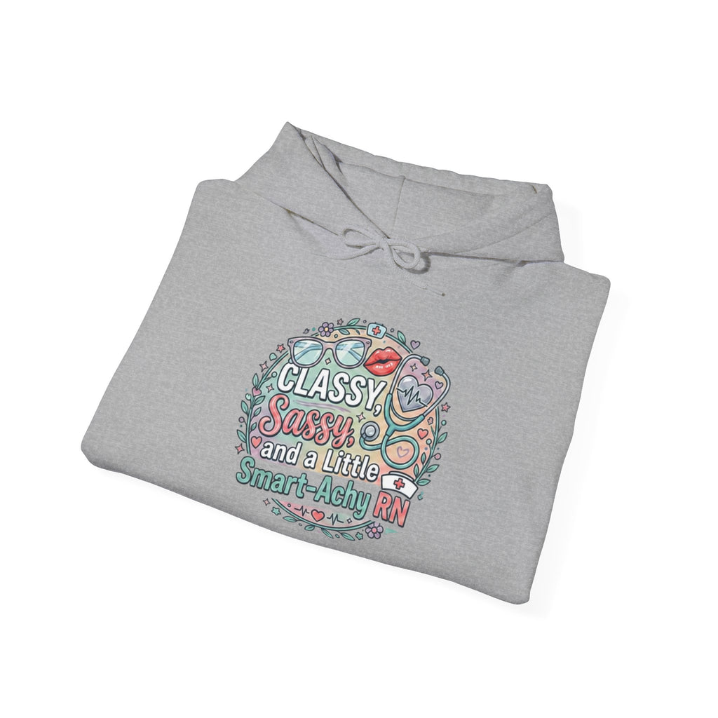 Hoodie — "Classy, Sassy and a Little Badass" Floral Graphic Hoodie