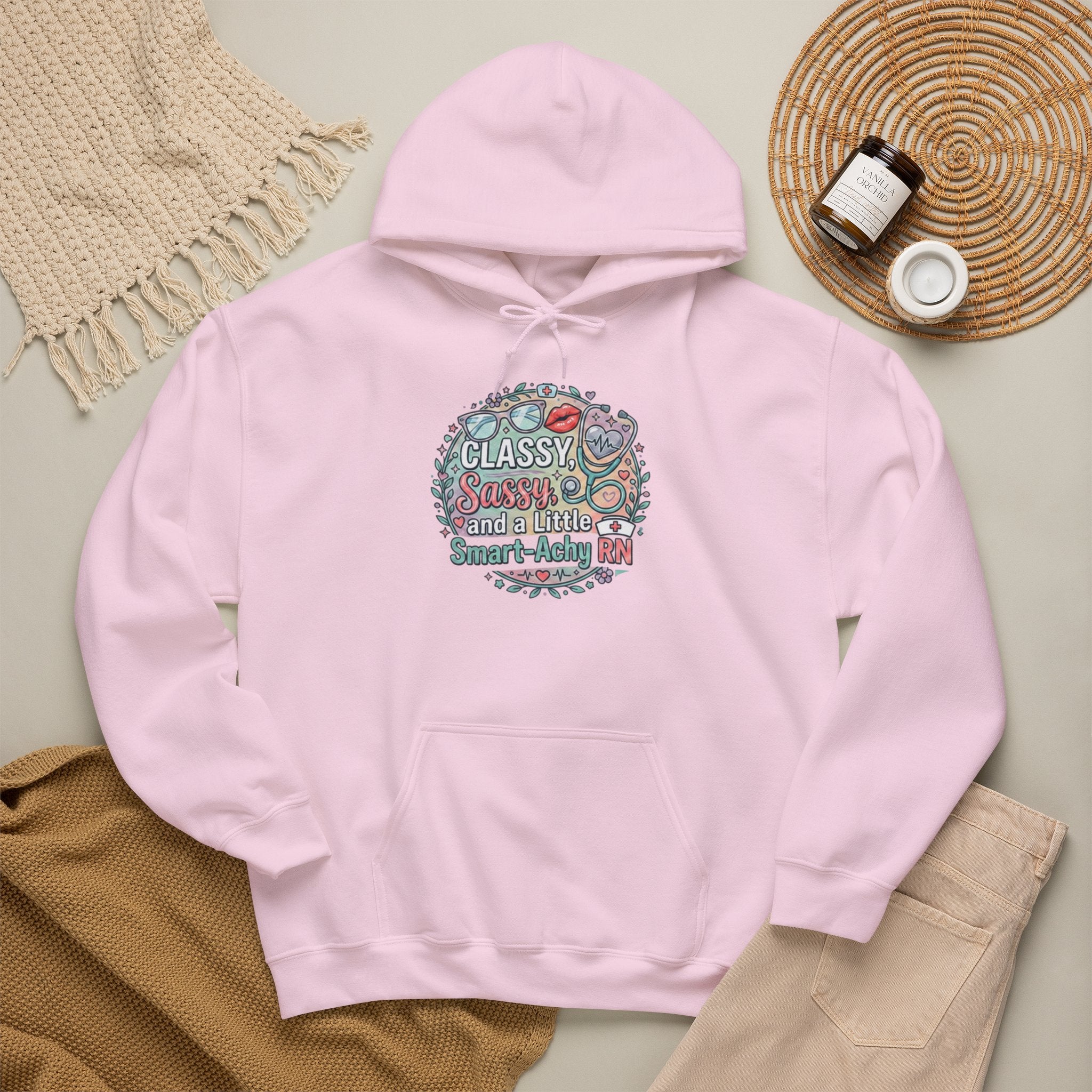 Hoodie — "Classy, Sassy and a Little Badass" Floral Graphic Hoodie