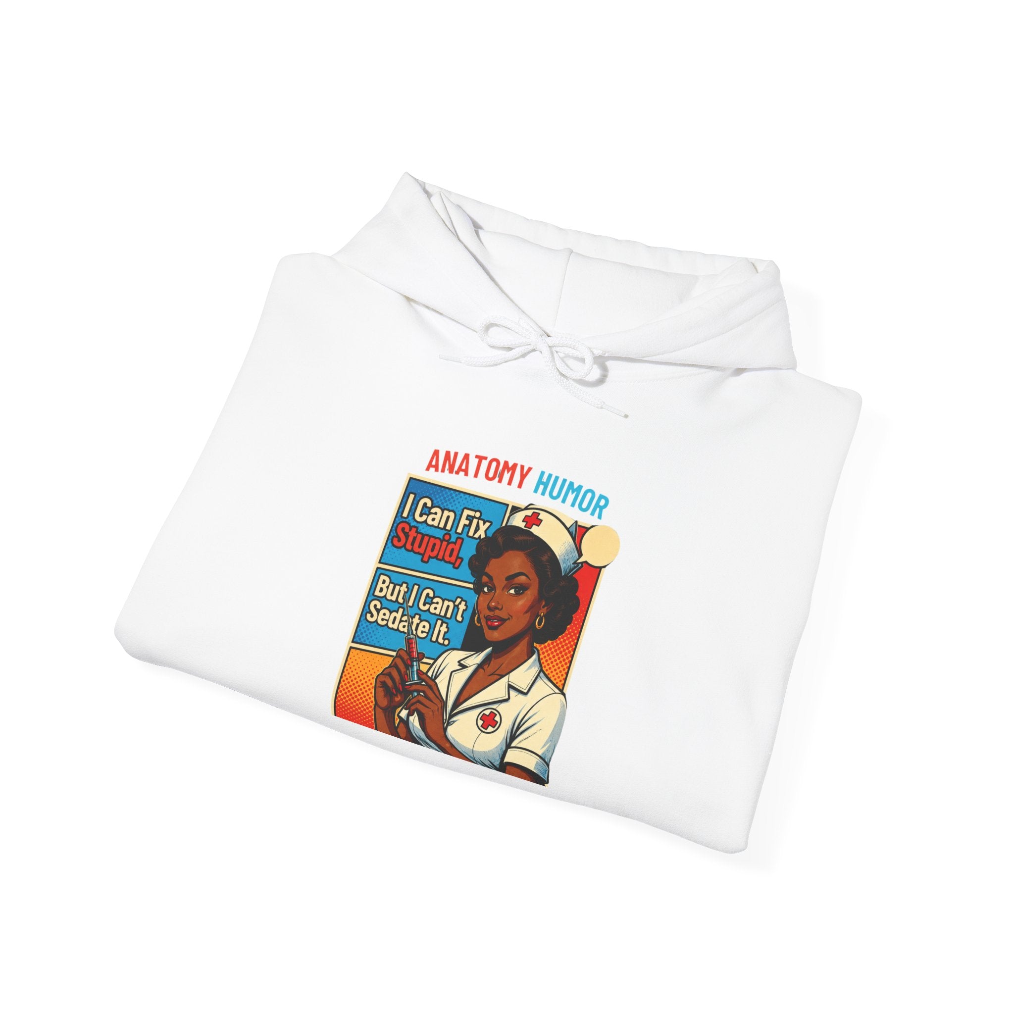 Nurse Humor Hoodie — "I Can Fix Crazy" Retro Medical Crewneck