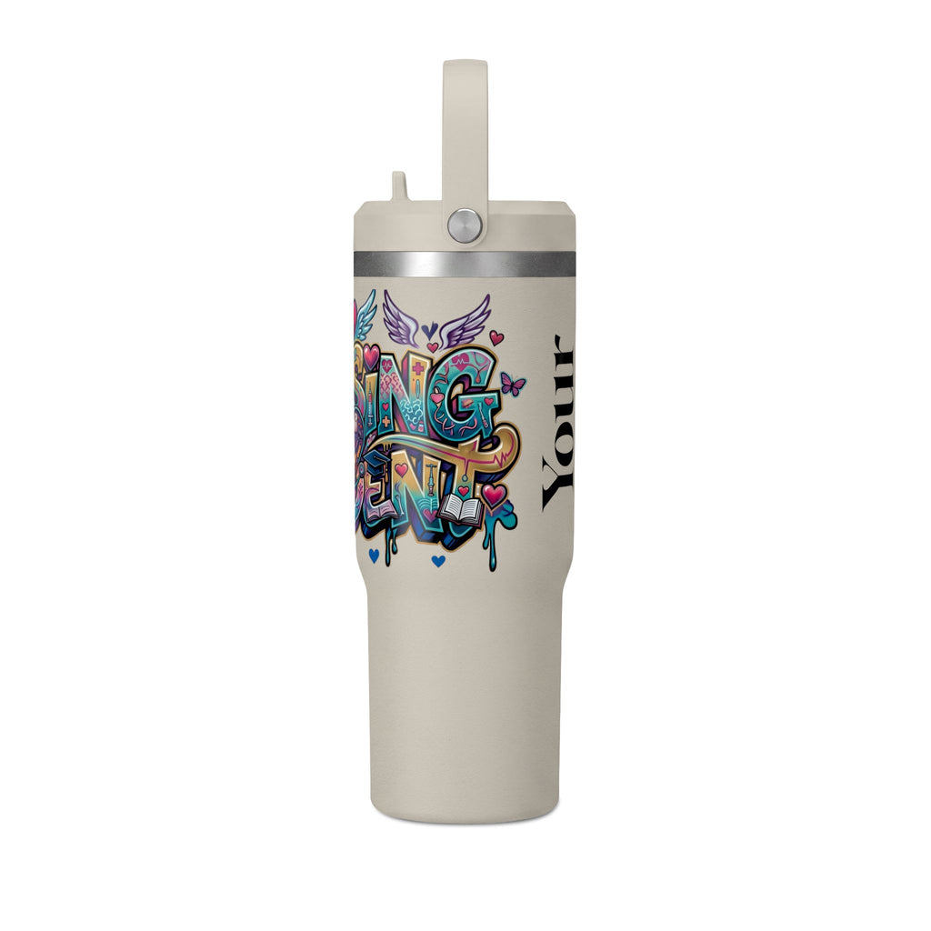 Nomad 32oz Tumbler — Colorful Graffiti "Nurse Strong" Insulated Travel Mug