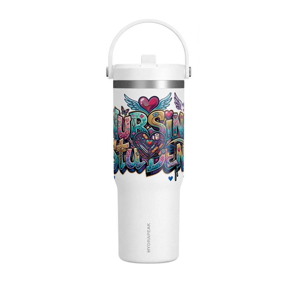 Nomad 32oz Tumbler — Colorful Graffiti "Nurse Strong" Insulated Travel Mug