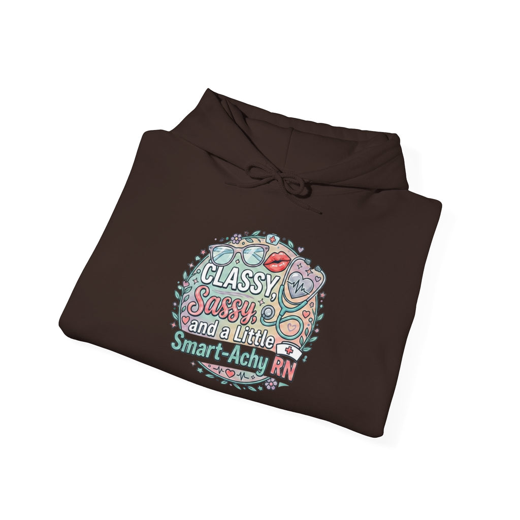 Hoodie — "Classy, Sassy and a Little Badass" Floral Graphic Hoodie