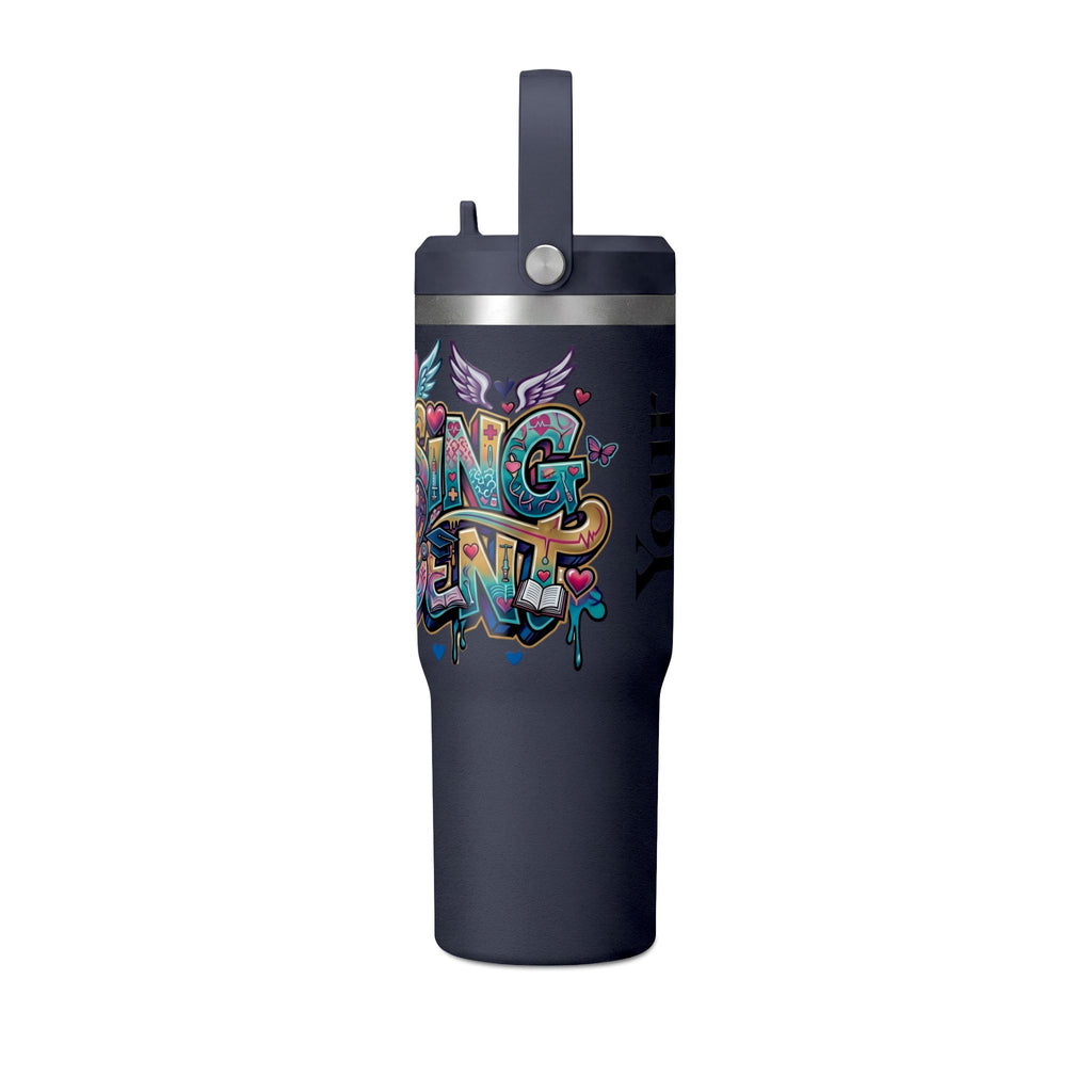 Nomad 32oz Tumbler — Colorful Graffiti "Nurse Strong" Insulated Travel Mug
