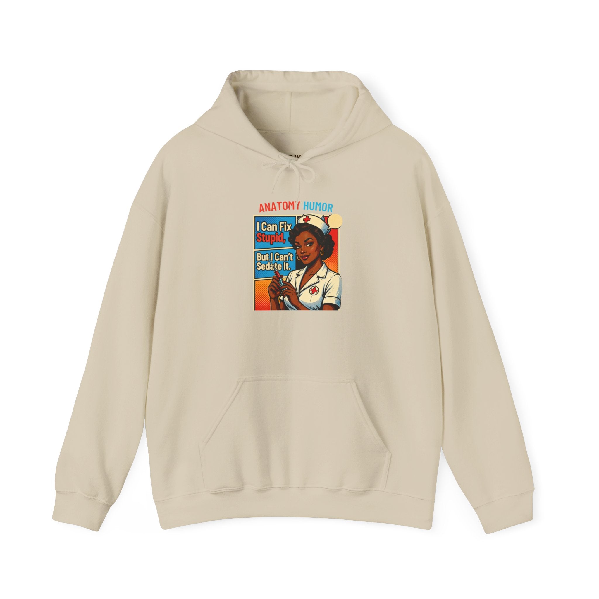 Nurse Humor Hoodie — "I Can Fix Crazy" Retro Medical Crewneck