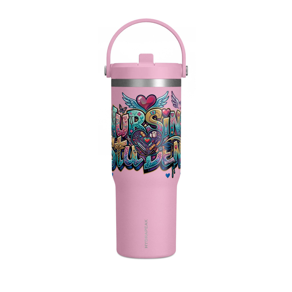 Nomad 32oz Tumbler — Colorful Graffiti "Nurse Strong" Insulated Travel Mug