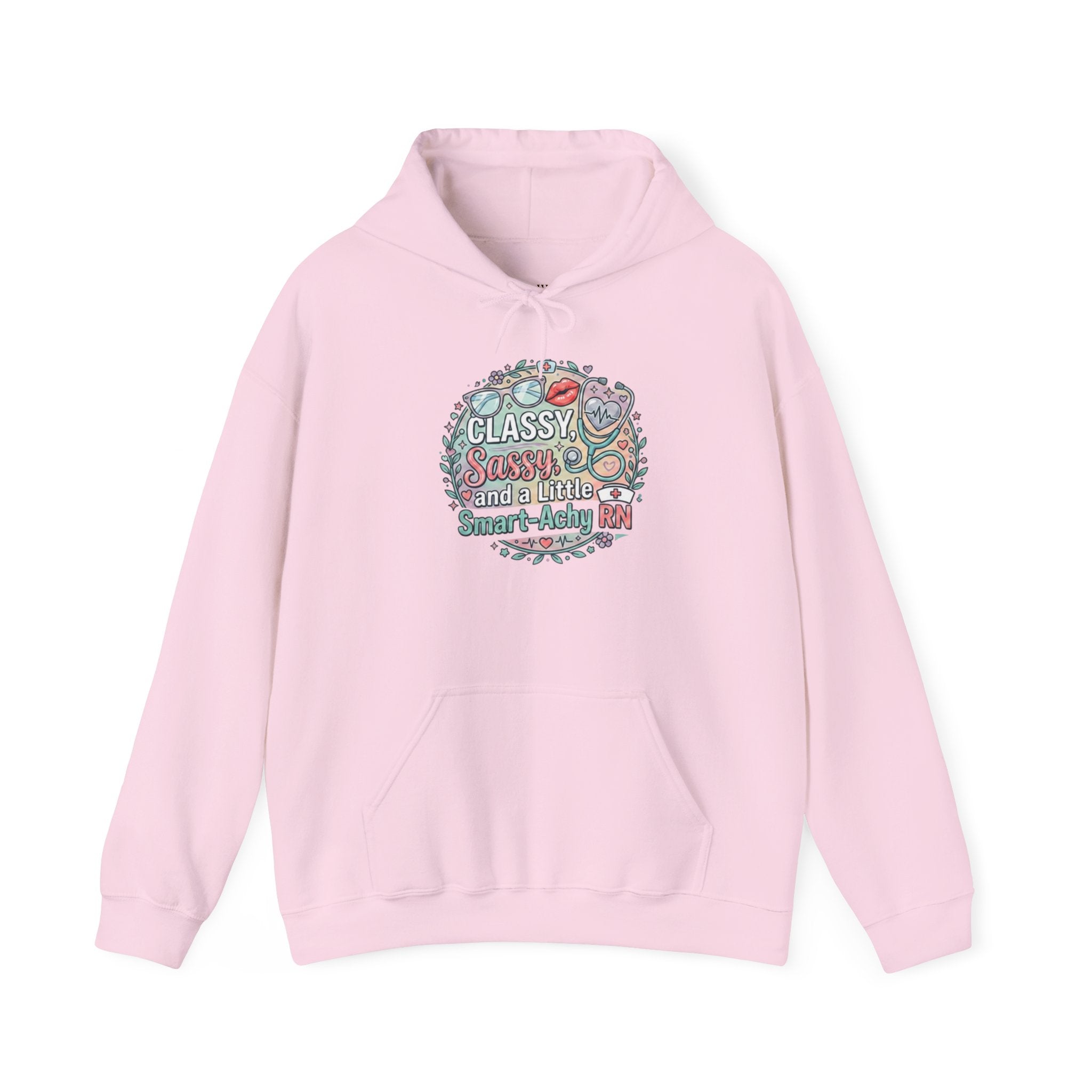 Hoodie — "Classy, Sassy and a Little Badass" Floral Graphic Hoodie