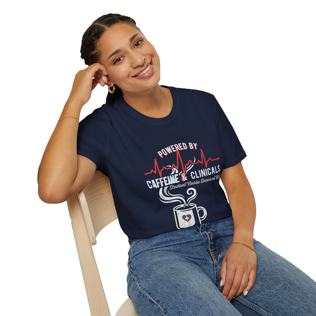 Powered by Clinicals n Caffeine Tee