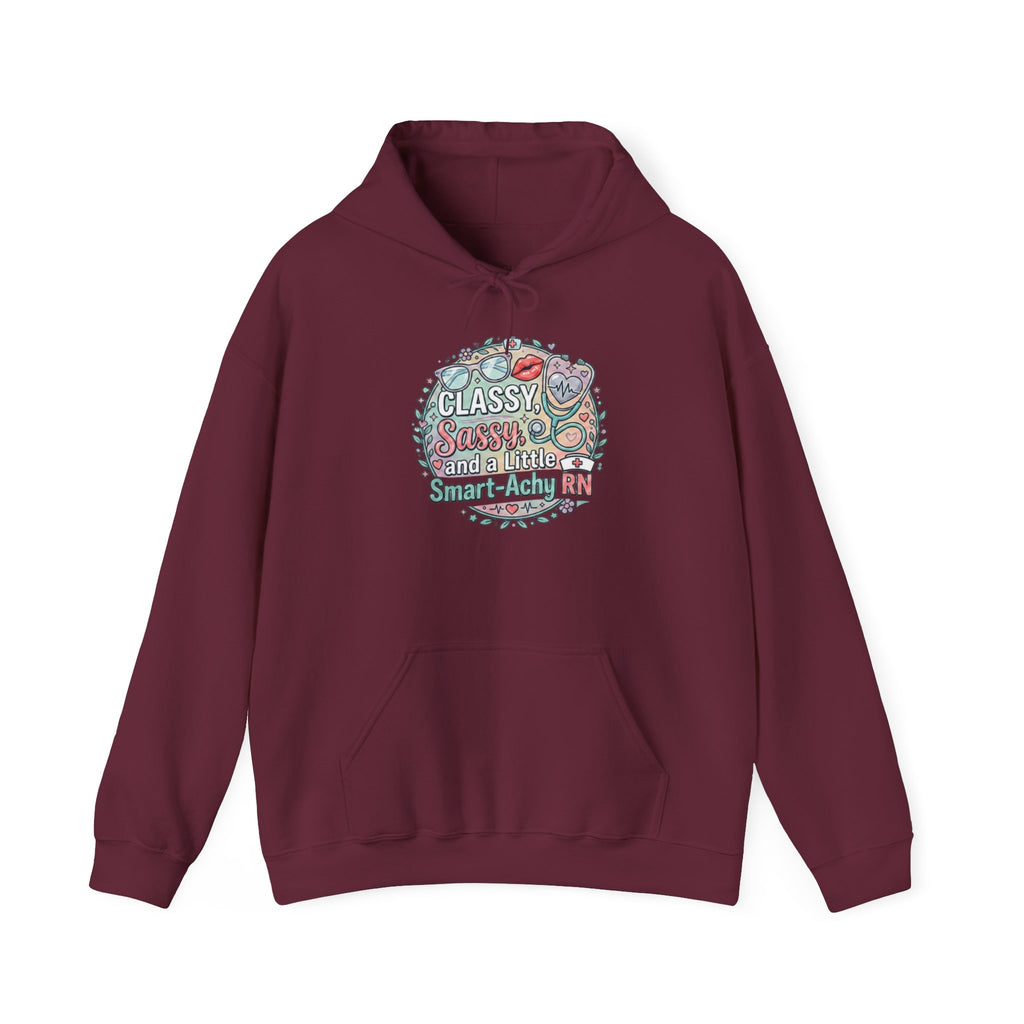Hoodie — "Classy, Sassy and a Little Badass" Floral Graphic Hoodie