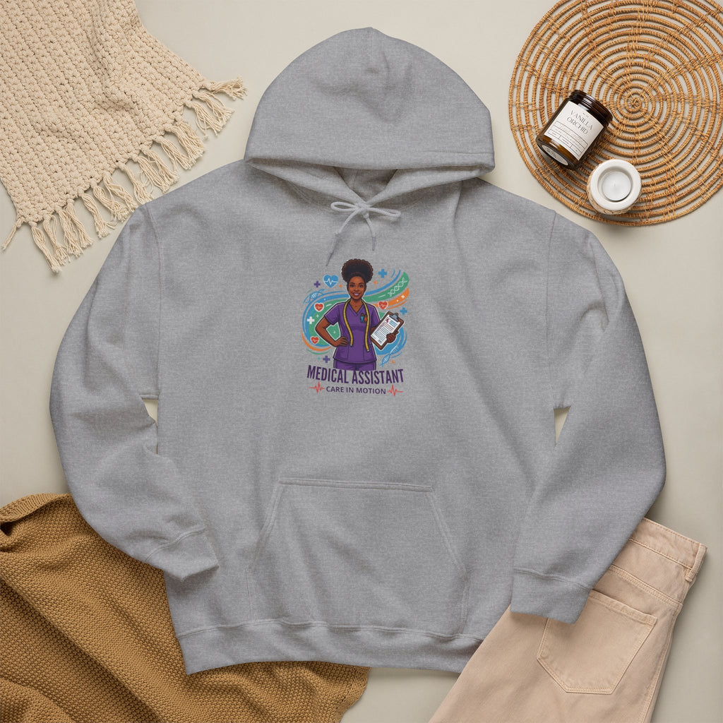 Medical Assistant Hoodie — Proud Healthcare Professional Graphic Sweatshirt