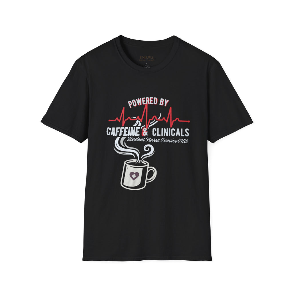Powered by Clinicals n Caffeine Tee