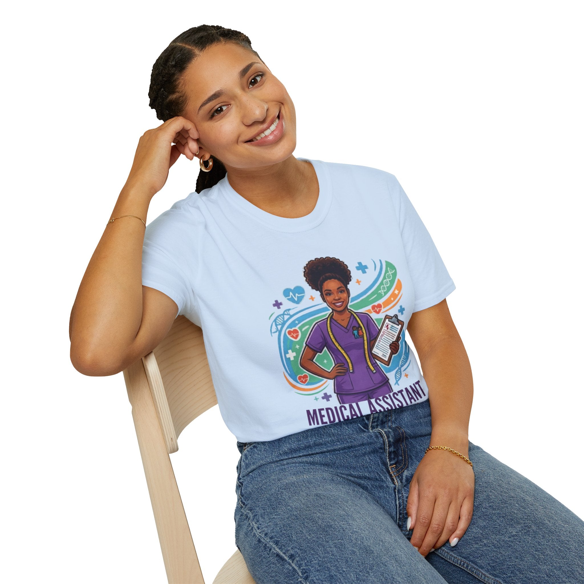 Medical Assistant T-Shirt — "Medical Assistant: Care in Motion" Graphic Tee