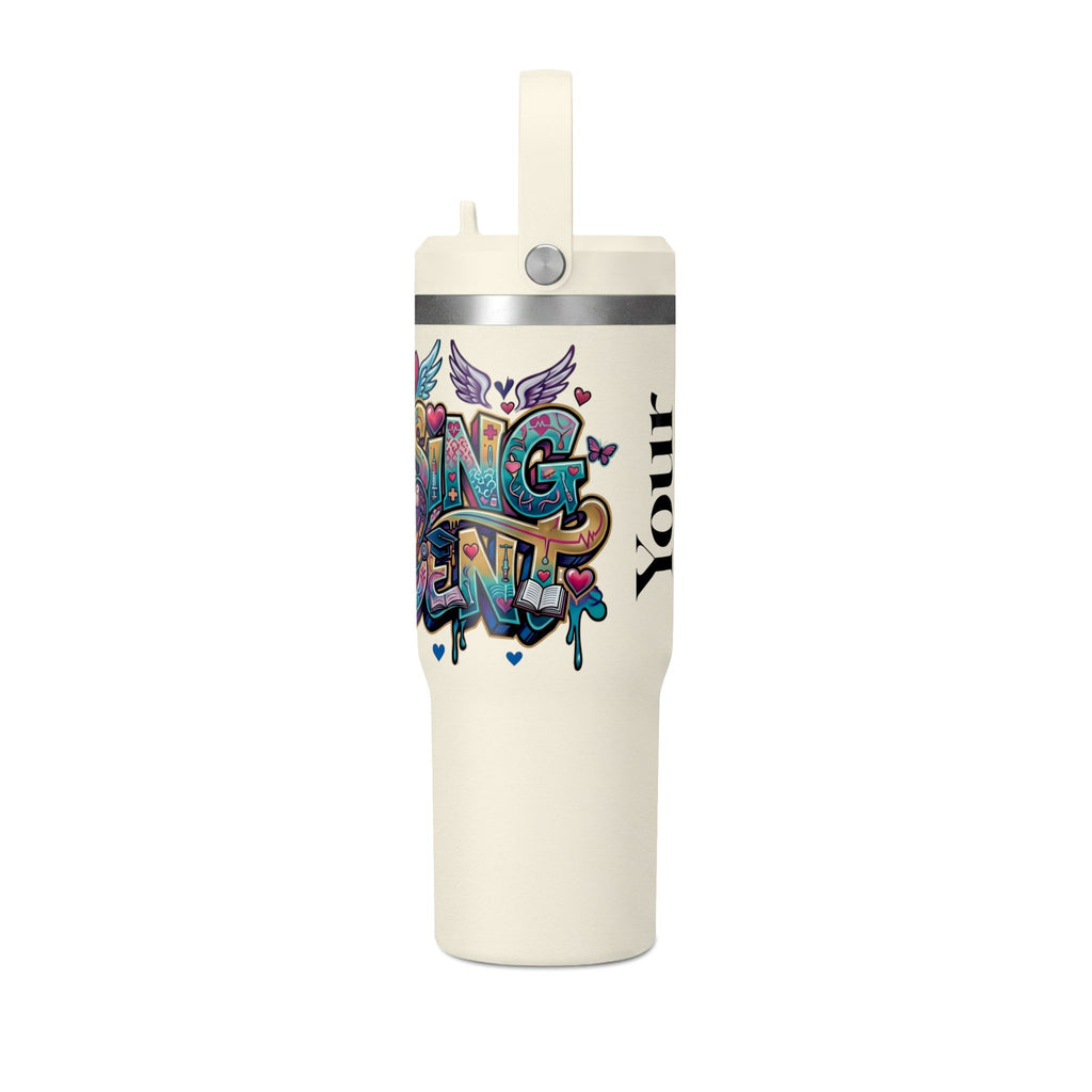 Nomad 32oz Tumbler — Colorful Graffiti "Nurse Strong" Insulated Travel Mug
